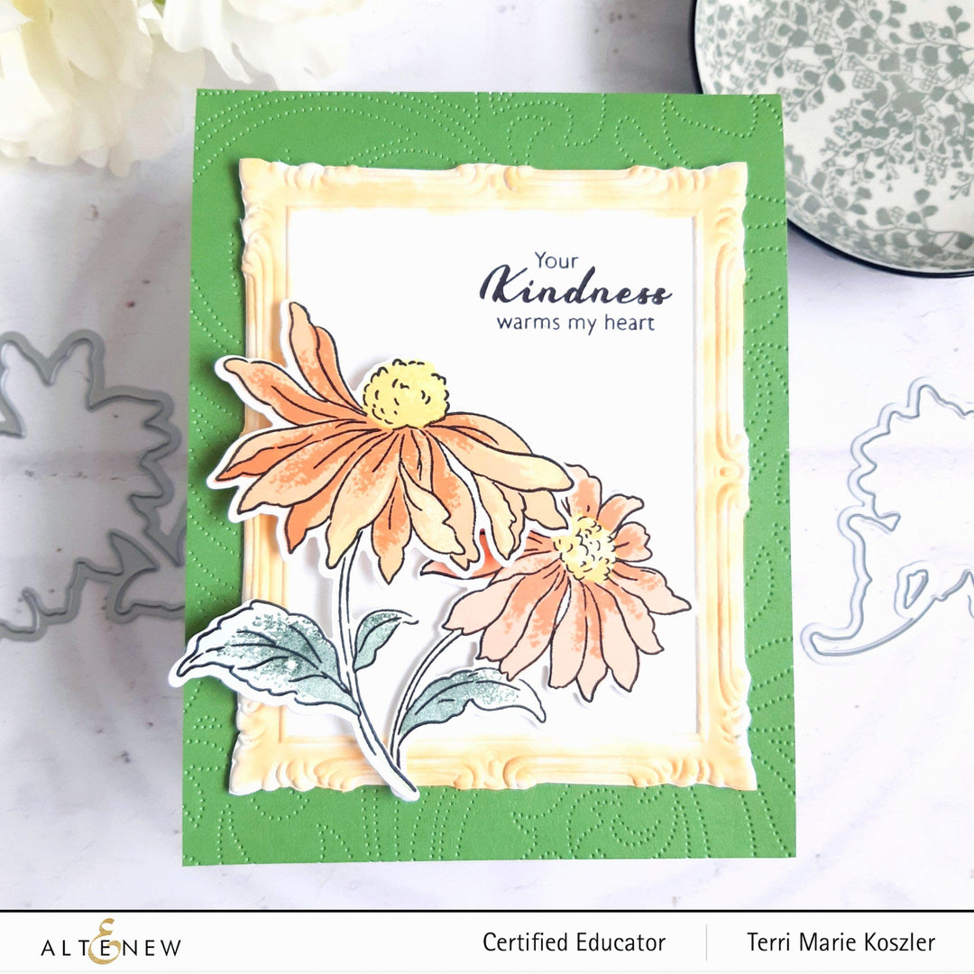 Altenew Build-A-Flower Set Build-A-Flower: Coneflower Layering Stamp & Die Set & Ink Bundle