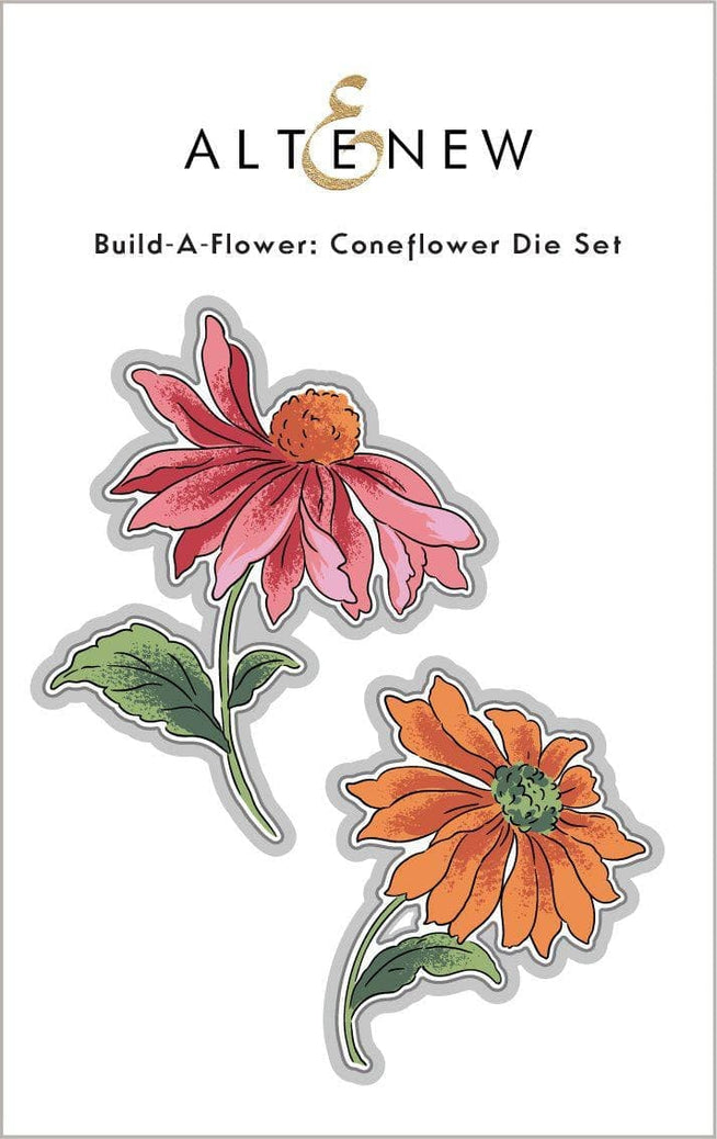 Altenew Build-A-Flower Set Build-A-Flower: Coneflower Layering Stamp & Die Set & Ink Bundle