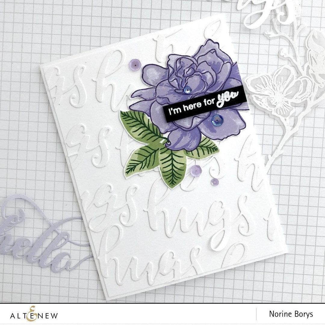 Altenew Build-A-Flower Set Build-A-Flower: Gardenia Layering Stamp & Die Set & Ink Bundle