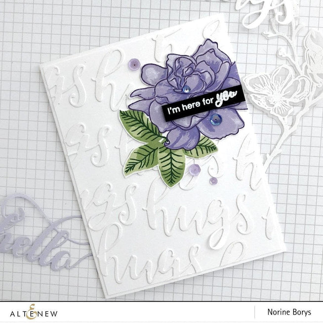 Altenew Build-A-Flower Set Build-A-Flower: Gardenia Layering Stamp & Die Set & Ink Bundle