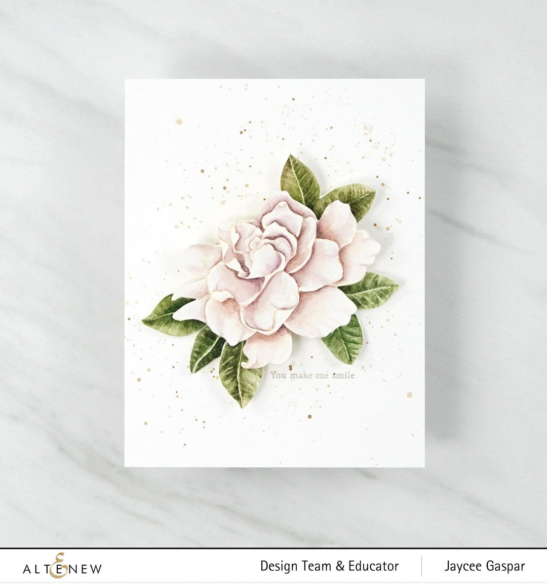 Altenew Build-A-Flower Set Build-A-Flower: Gardenia Layering Stamp & Die Set & Ink Bundle