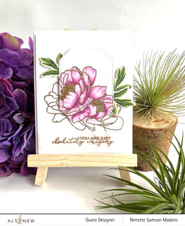 Altenew Build-A-Flower Set Build-A-Flower: Hawaiian Coral Layering Stamp & Die Set & Ink Bundle
