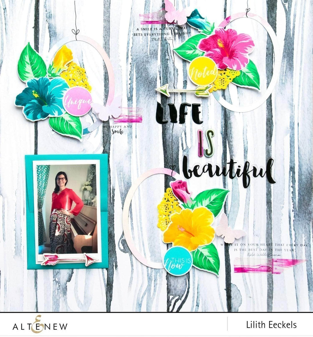 Altenew Build-A-Flower Set Build-A-Flower: Hibiscus Layering Stamp & Die Set