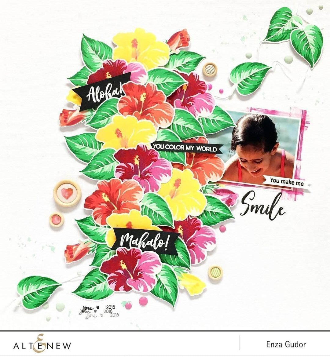 Altenew Build-A-Flower Set Build-A-Flower: Hibiscus Layering Stamp & Die Set