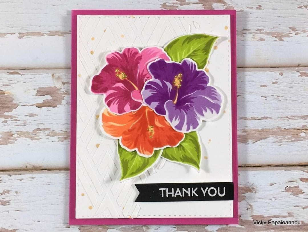 Altenew Build-A-Flower Set Build-A-Flower: Hibiscus Layering Stamp & Die Set