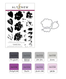 Altenew Build-A-Flower Set Z - Build-A-Flower: Hibiscus Layering Stamp & Die Set & Ink Bundle
