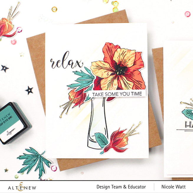 Altenew Build-A-Flower Set Build-A-Flower: Larkspur Layering Stamp & Die Set & Ink Bundle