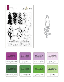 Altenew Build-A-Flower Set Build-A-Flower: Lavender Layering Stamp & Die Set & Ink Bundle