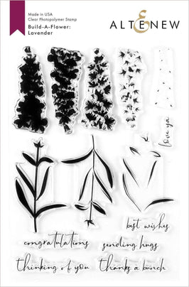 Altenew Build-A-Flower Set Build-A-Flower: Lavender Layering Stamp & Die Set & Ink Bundle