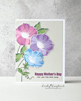 Altenew Build-A-Flower Set Z - Build-A-Flower: Morning Glory Layering Stamp & Die Set