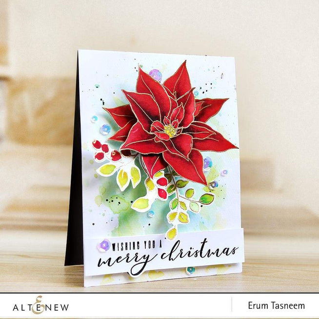 Altenew Build-A-Flower Set Build-A-Flower: Poinsettia Layering Stamp & Die Set & Ink Bundle