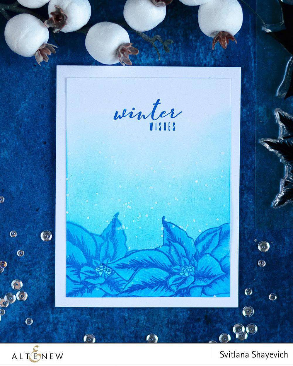 Altenew Build-A-Flower Set Build-A-Flower: Poinsettia Layering Stamp & Die Set & Ink Bundle