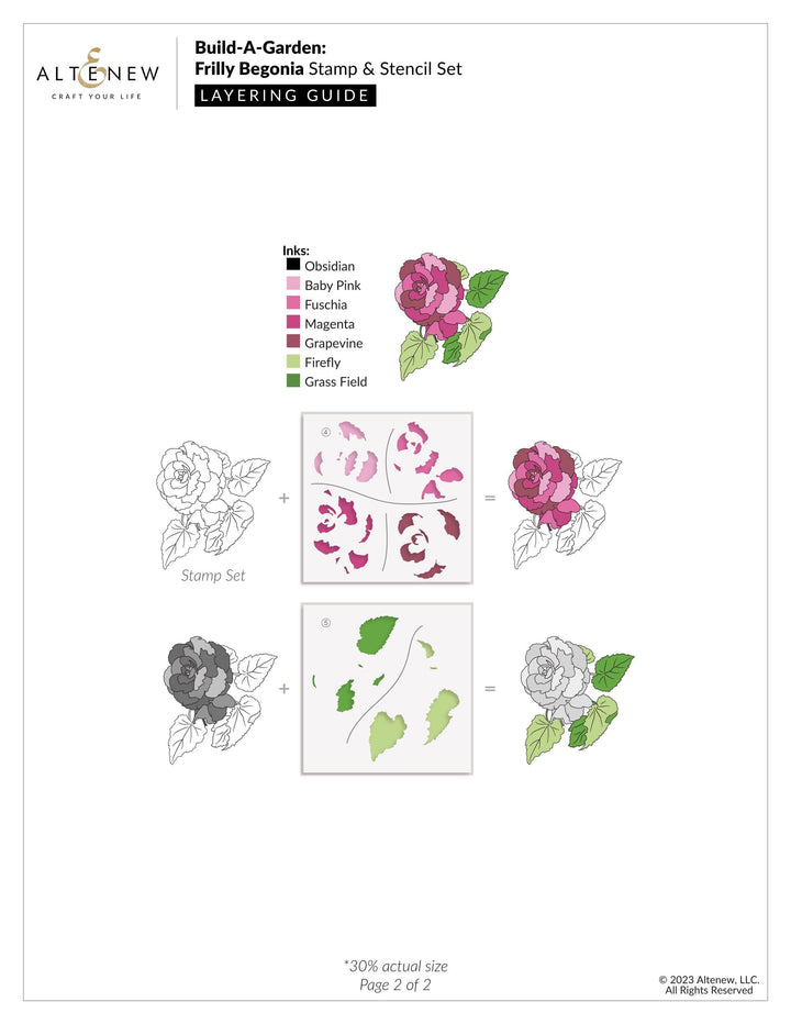 Altenew Build-A-Garden Bundle Build-A-Garden: Frilly Begonia & Add-on Die Bundle