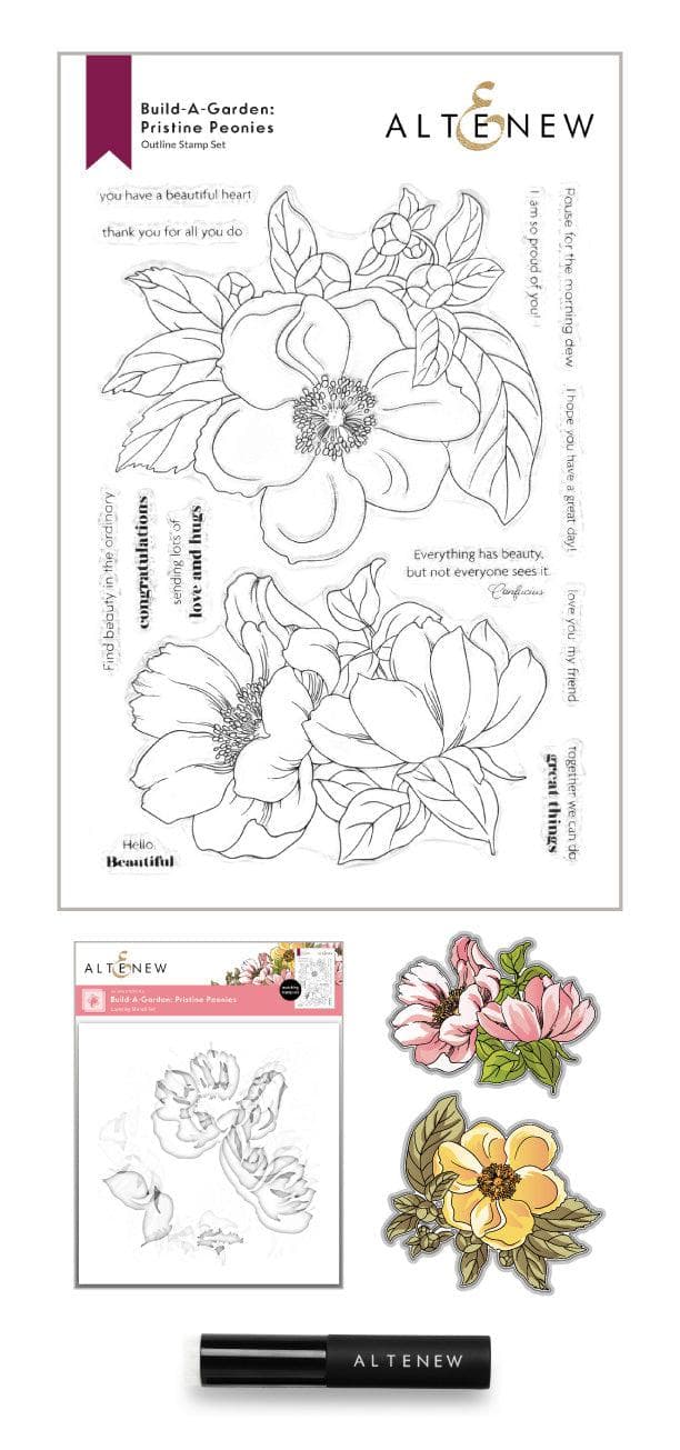 Altenew Build-A-Garden Bundle Build-A-Garden: Pristine Peonies & Add-On Die Bundle