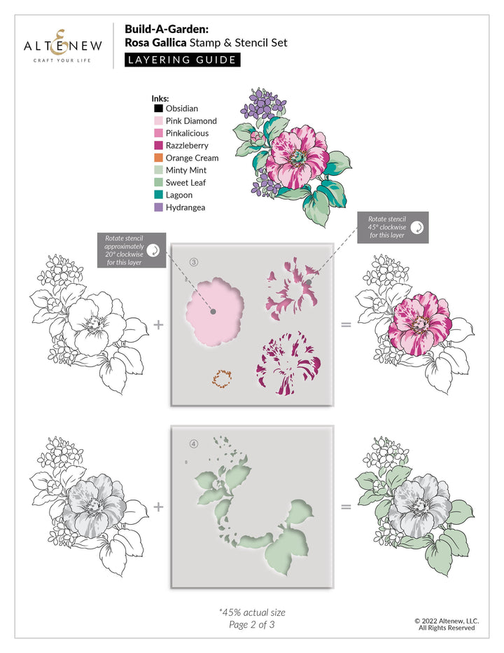 Altenew Build-A-Garden Bundle Build-A-Garden: Rosa Gallica & Add-On Die Bundle