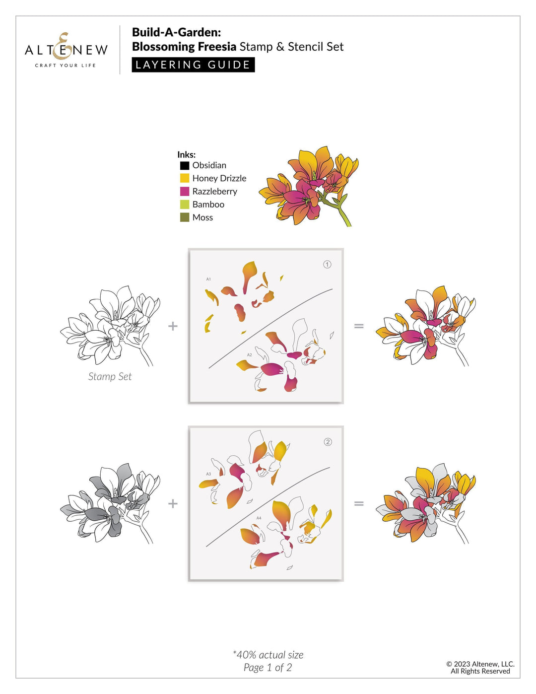 Altenew Build-A-Garden Set Build-A-Garden: Blossoming Freesia