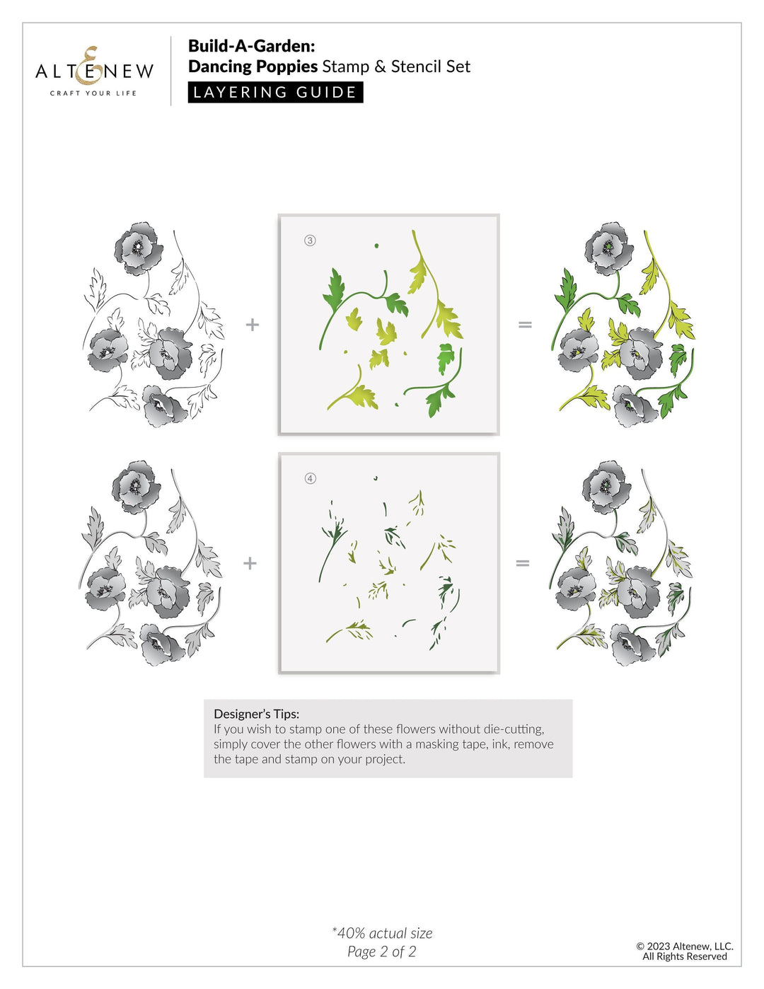 Altenew Build-A-Garden Set Build-A-Garden: Dancing Poppies
