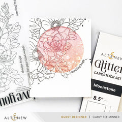 Glitter Cardstock Set - Moonstone (8.5x11, 10 sheets)