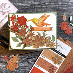 Part A-Glitz Art Craft Co.,LTD Cardstock Glitter Gradient Cardstock Set - Golden Sunrise