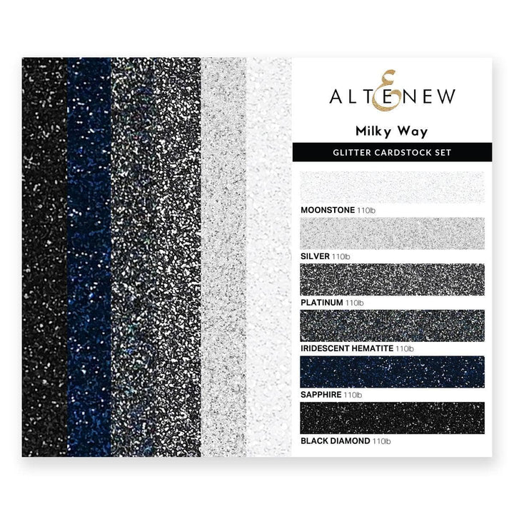 Part A-Glitz Art Craft Co.,LTD Cardstock Glitter Gradient Cardstock Set - Milky Way (6 Colors, 24 sheets)