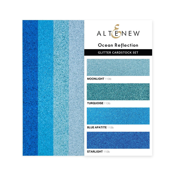 Part A-Glitz Art Craft Co.,LTD Cardstock Glitter Gradient Cardstock Set - Ocean Reflection