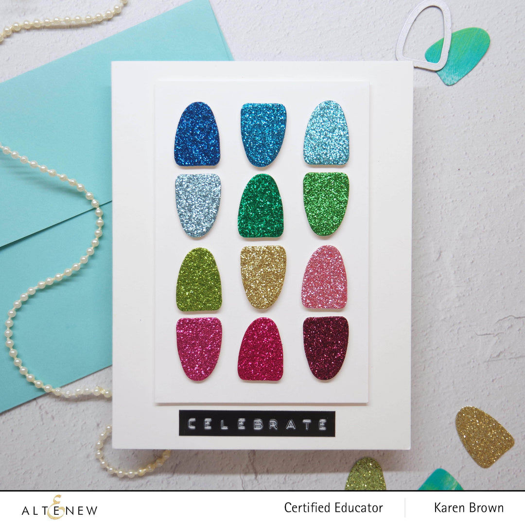 Part A-Glitz Art Craft Co.,LTD Cardstock Glitter Gradient Cardstock Set - Pink Brilliance