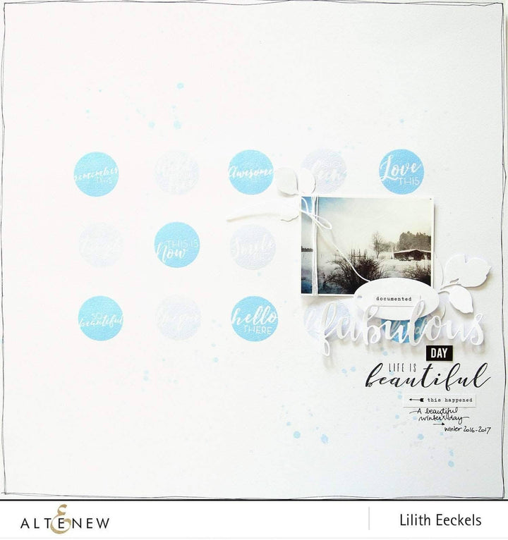 Altenew Creativity Kit Featurette Bold Stamped Sentiment Background Class