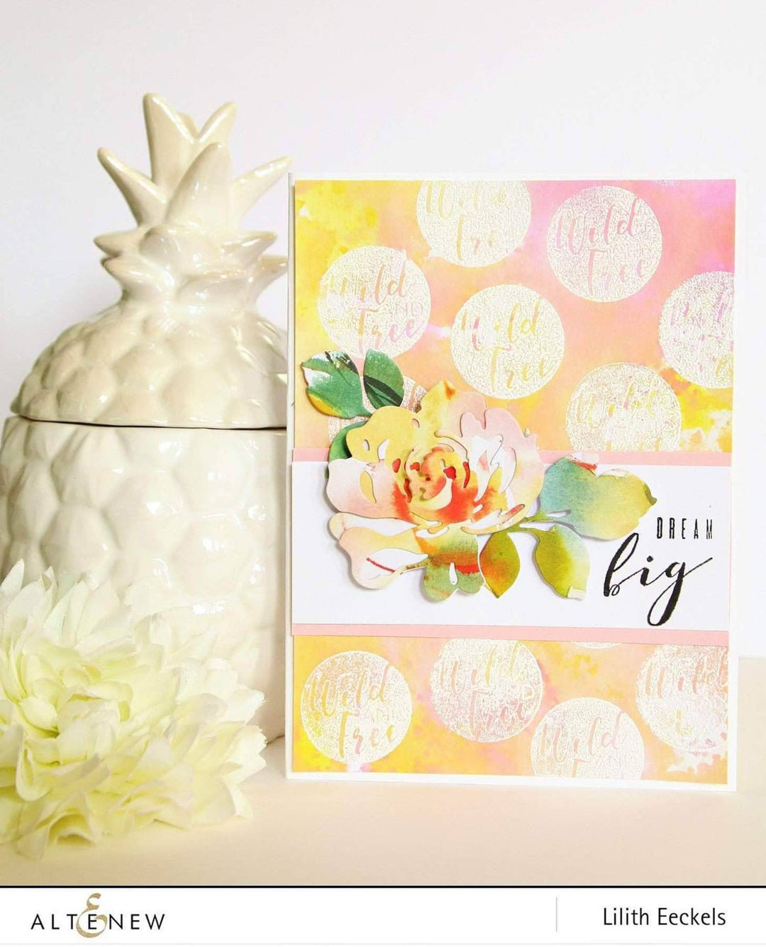 Altenew Creativity Kit Featurette Bold Stamped Sentiment Background Class