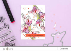 Altenew Creativity Kit Featurette Coloring Over a Stamped Backgrounds Class
