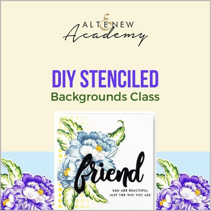 Altenew Creativity Kit Featurette DIY Stenciled Backgrounds Class