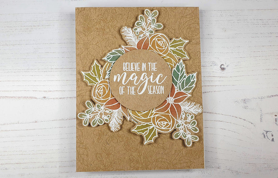 Festive Florets Holiday Card Kit Class Online Cardmaking Class class schedule