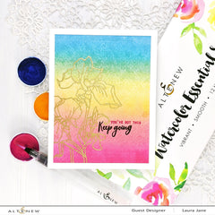 Altenew Class How to: Freehand Watercolor Rose Cluster Wall Art