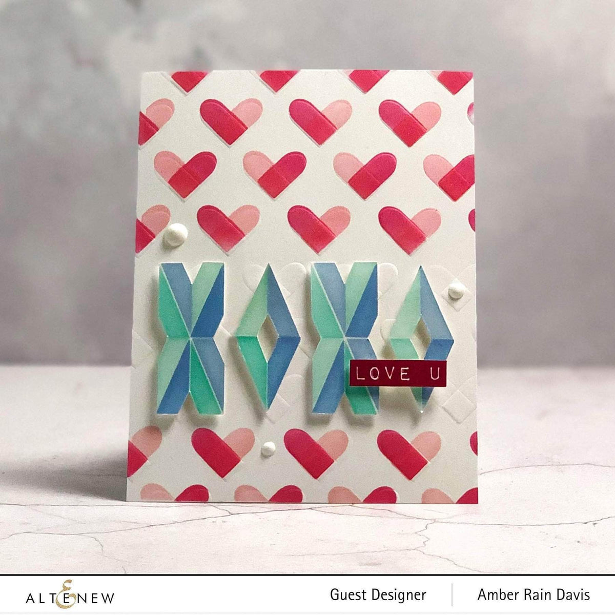 Altenew Creativity Kit Featurette Multi Heat Embossed Resist Background Class