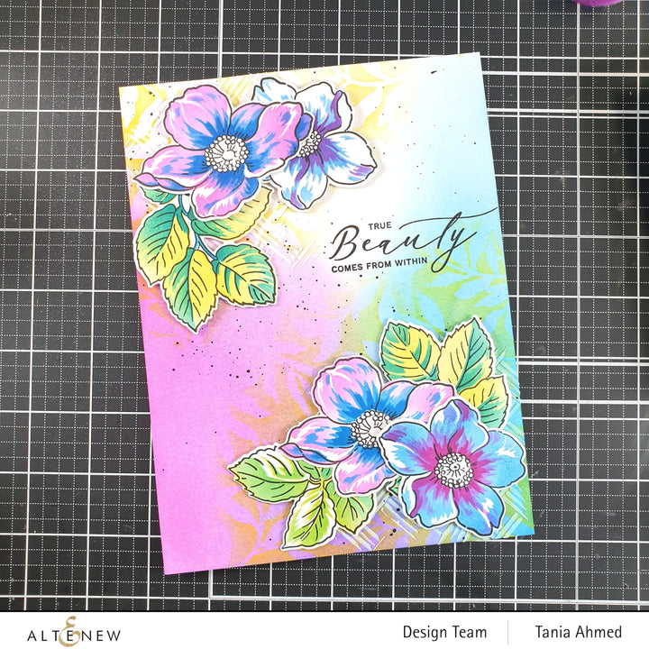 Altenew Class Reverse Stenciling With Watercolor Class