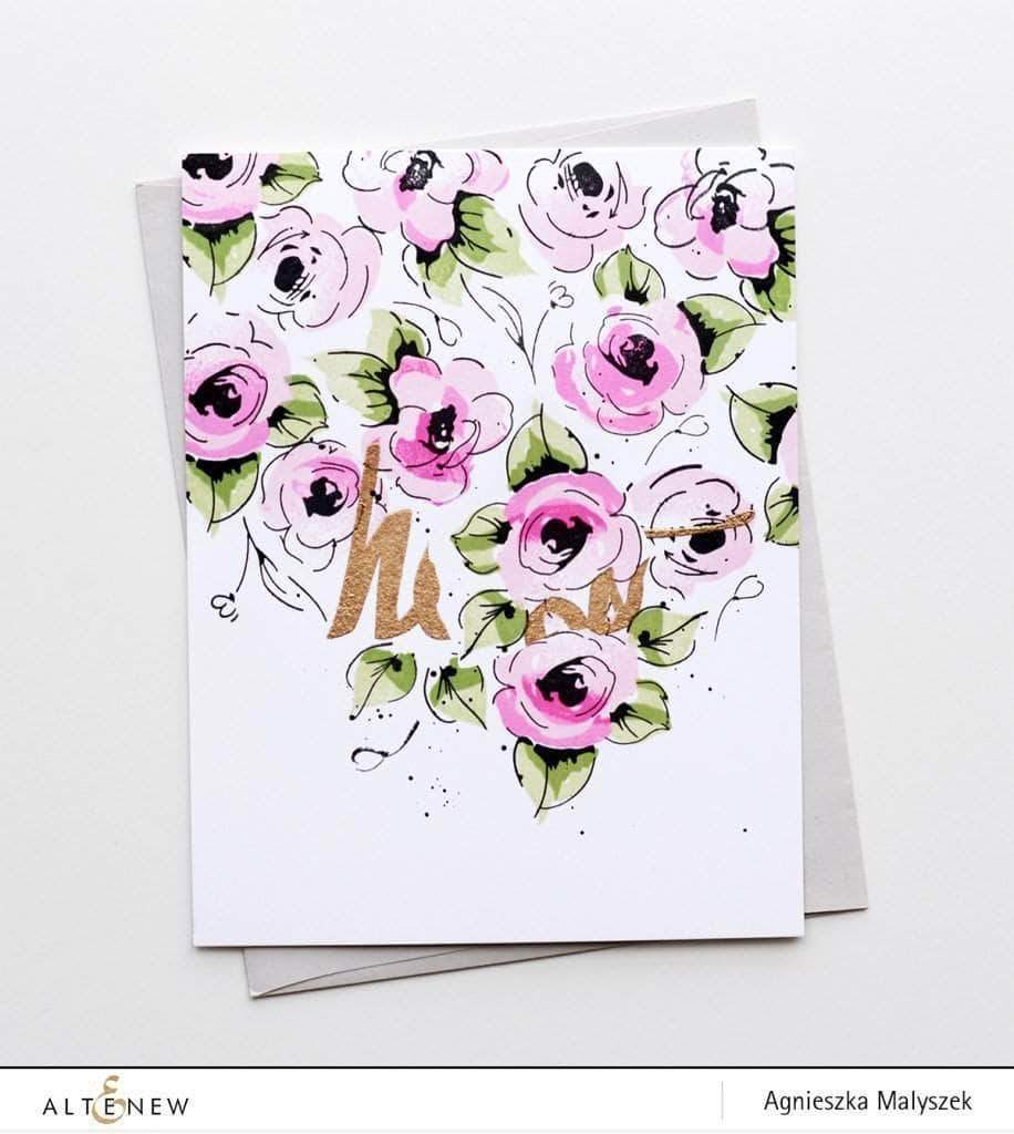 Altenew Creativity Kit Featurette Spritzed Watercolor Florals Class