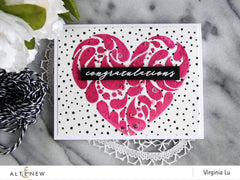 Altenew Creativity Kit Featurette Stamping Over a Stenciled Design Class