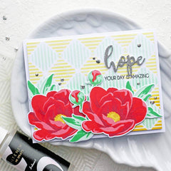 Altenew Creativity Kit Featurette Stamping Over a Stenciled Design Class