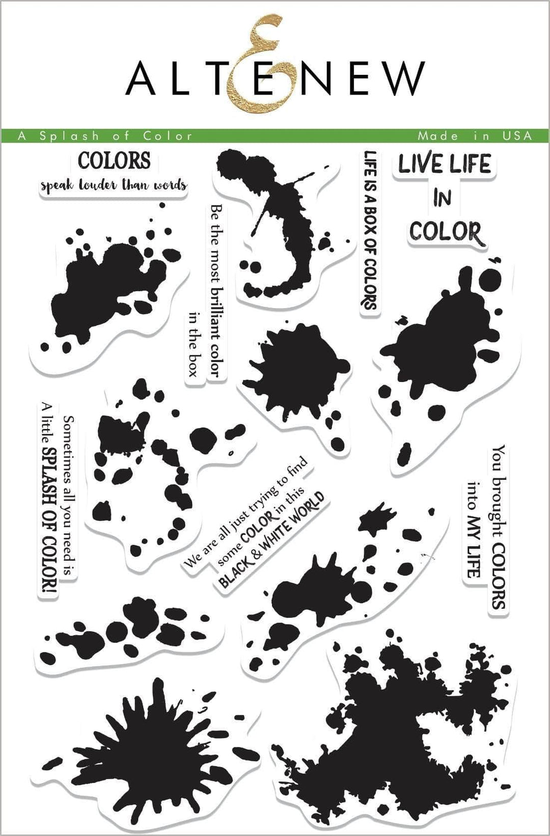 Photocentric Clear Stamps A Splash of Color Stamp Set
