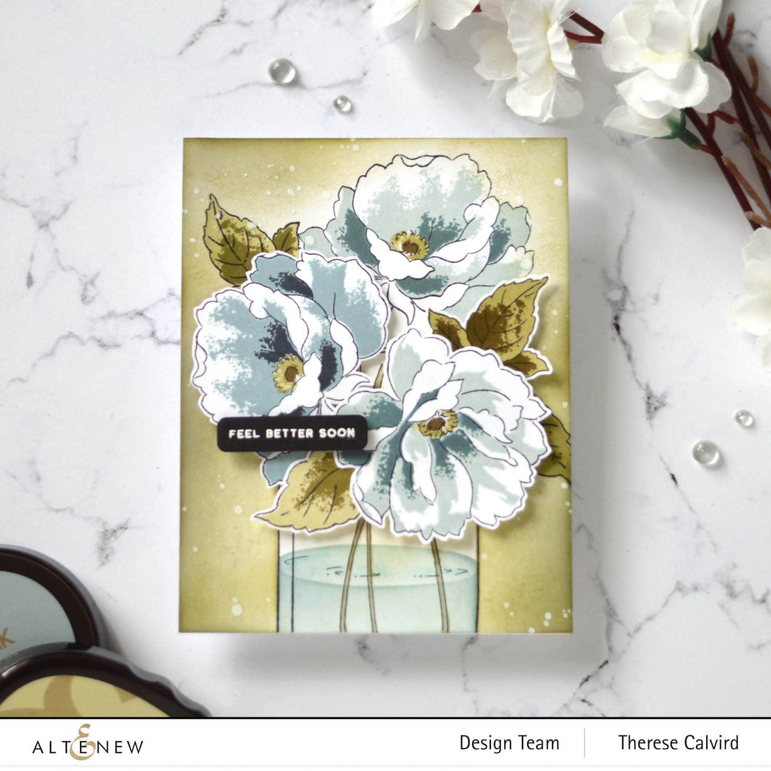 Photocentric Clear Stamps Airbrushed Flowers Stamp Set