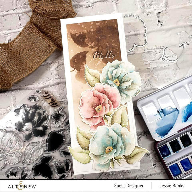 Photocentric Clear Stamps Airbrushed Flowers Stamp Set