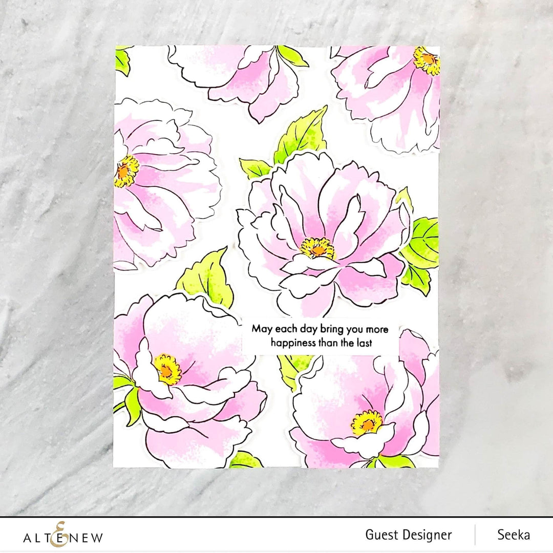 Photocentric Clear Stamps Airbrushed Flowers Stamp Set