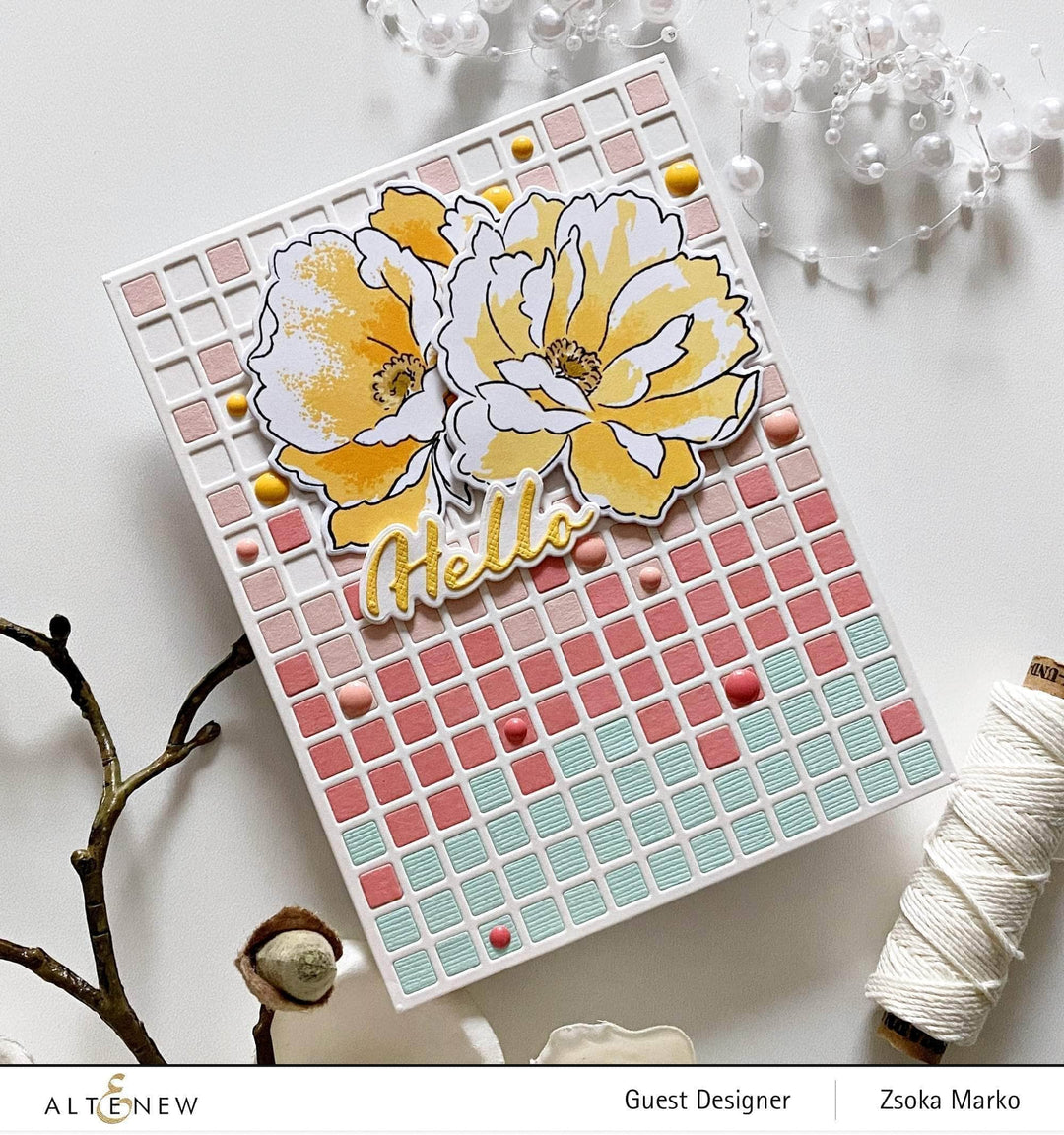 Photocentric Clear Stamps Airbrushed Flowers Stamp Set