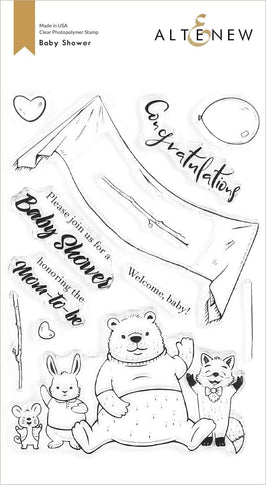 Photocentric Clear Stamps Baby Shower Stamp Set