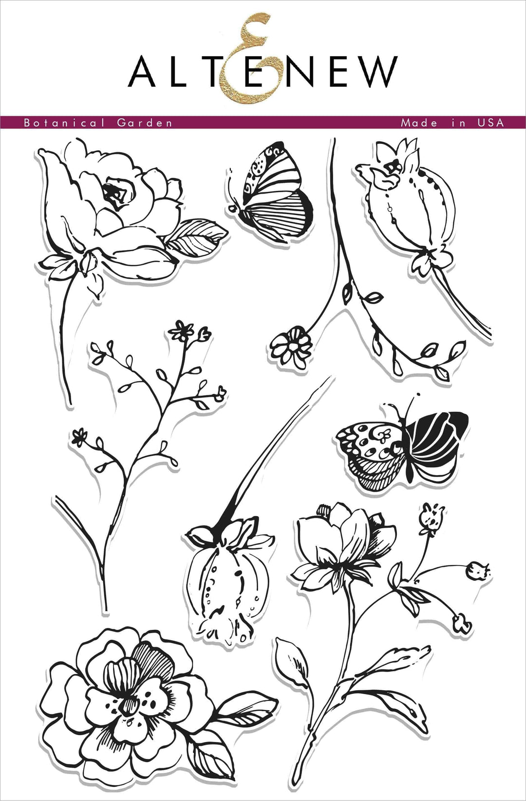 Photocentric Clear Stamps Botanical Garden Stamp Set
