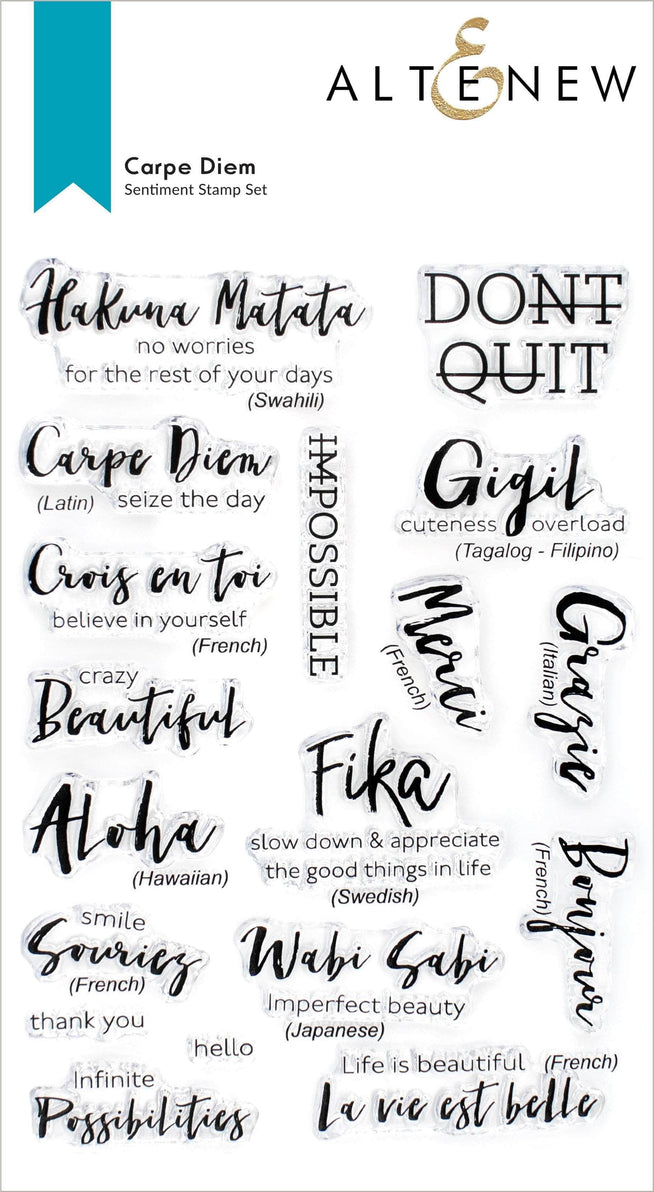 Photocentric Clear Stamps Carpe Diem Stamp Set