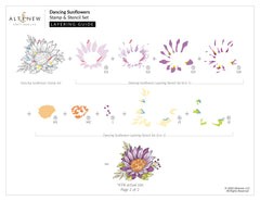 Photocentric Clear Stamps Dancing Sunflowers Stamp Set