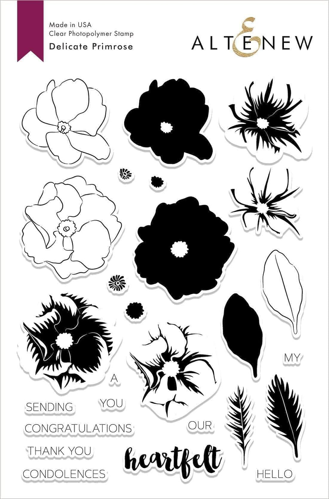 Photocentric Clear Stamps Delicate Primrose Stamp Set