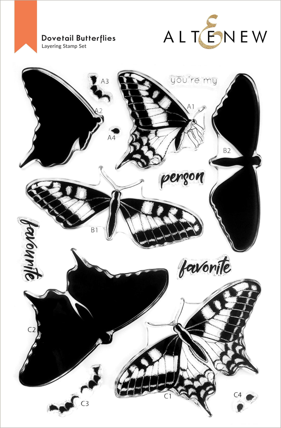 Photocentric Clear Stamps Dovetail Butterflies Stamp Set