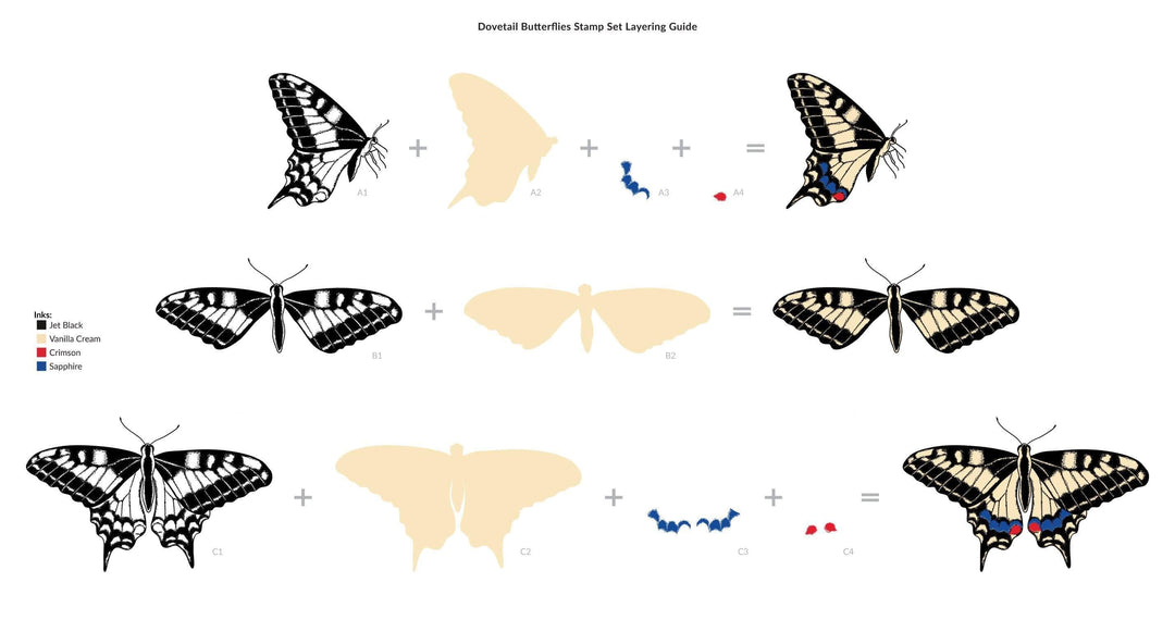 Photocentric Clear Stamps Dovetail Butterflies Stamp Set