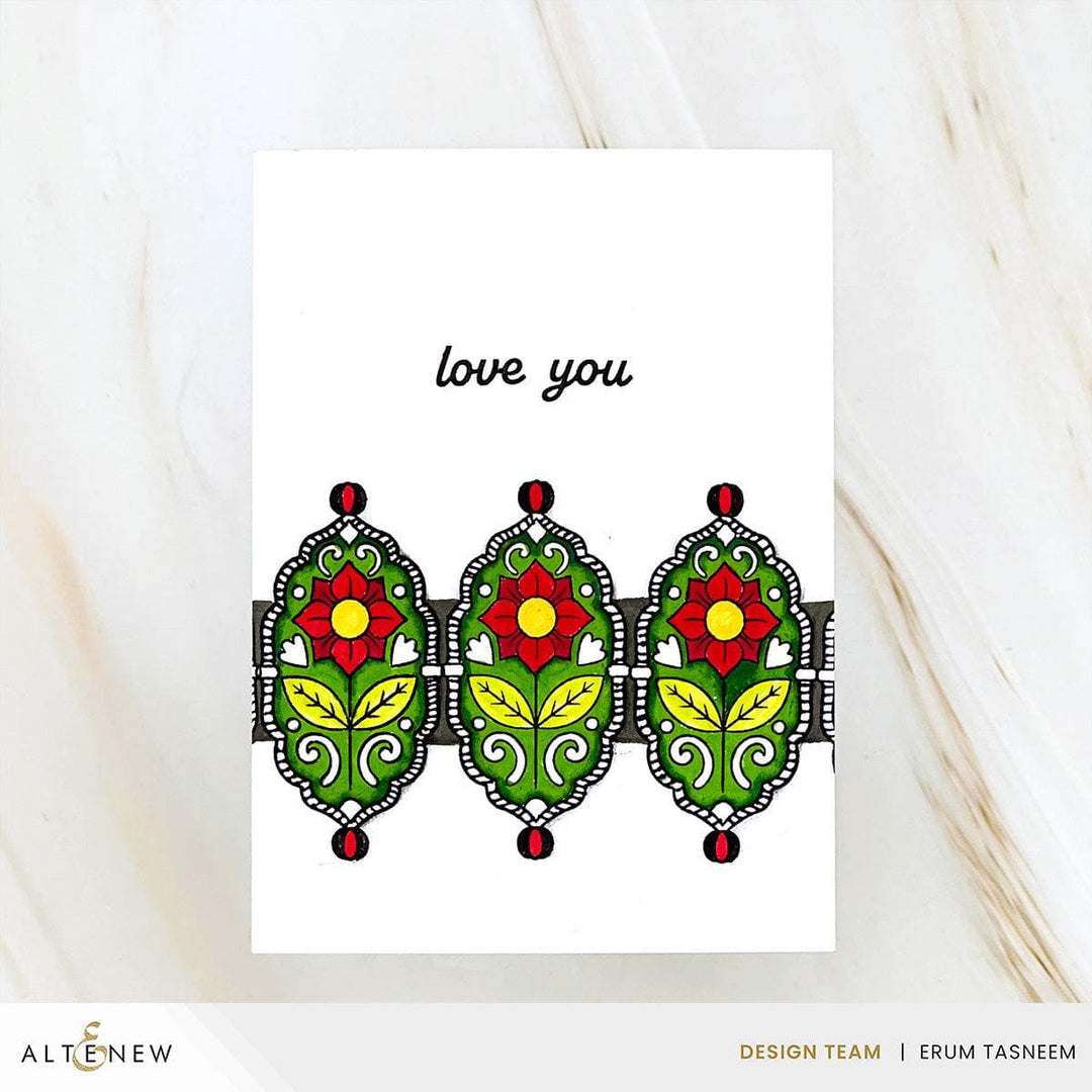 Flower Motif Stamp Set